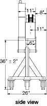 HSPD-338 Pen Dispense Footprint Side